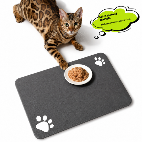 Fast Absorbing & Non-Slip Rubber Pet Feeding Mat